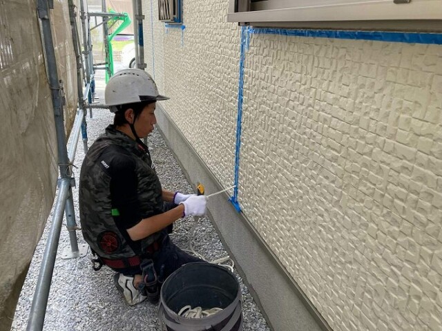 シーリング補修（撤去中）